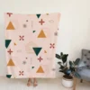 Mini Triangle Geometric Pattern Fleece Blanket