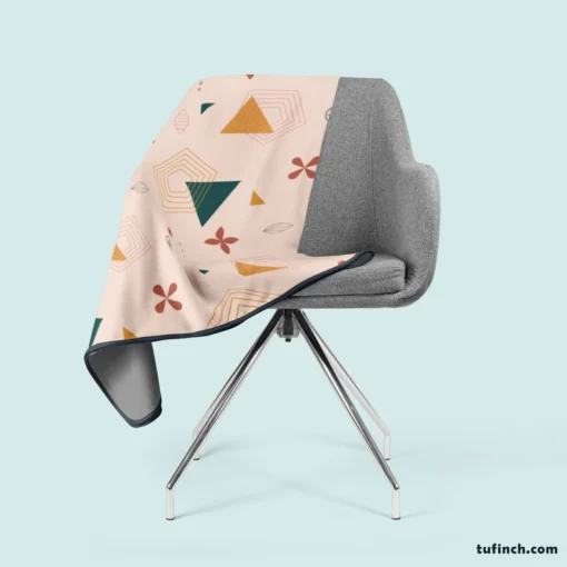 Mini Triangle Geometric Pattern Fleece Blanket 2