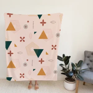 Mini Triangle Geometric Pattern Fleece Blanket