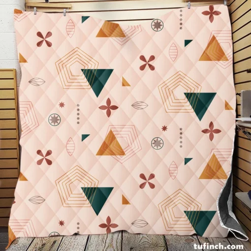 Mini Triangle Geometric Pattern Quilt Blanket