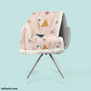 Mini Triangle Geometric Pattern Sherpa Fleece Blanket 2