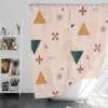 Mini Triangle Geometric Pattern Shower Curtain