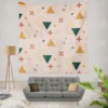 Mini Triangle Geometric Pattern Wall Tapestry