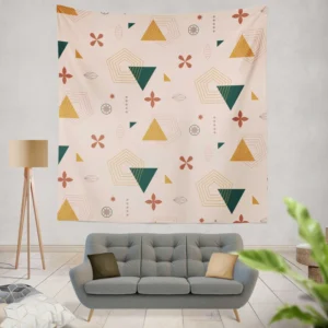 Mini Triangle Geometric Pattern Wall Tapestry