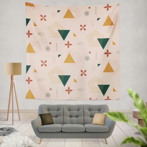 Mini Triangle Geometric Pattern Wall Tapestry