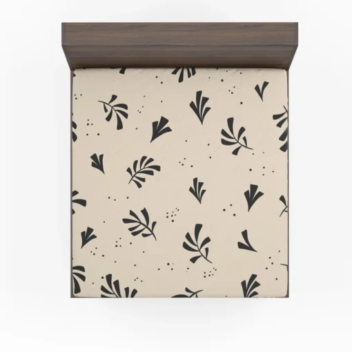 Minimal Botanical Design Fitted Sheet