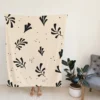 Minimal Botanical Design Fleece Blanket