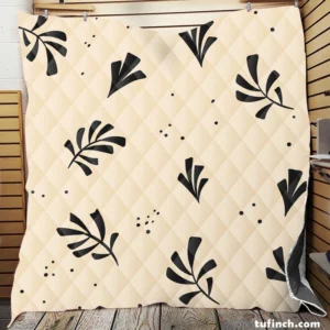 Minimal Botanical Design Quilt Blanket