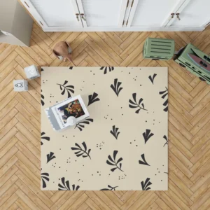 Minimal Botanical Design Rug