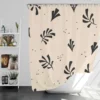 Minimal Botanical Design Shower Curtain