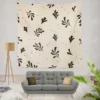 Minimal Botanical Design Wall Tapestry