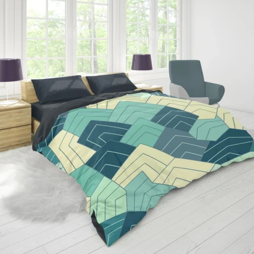 Minimal Contemporary Mountain Art Duvet Cover 1