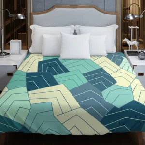 Minimal Contemporary Mountain Art Duvet Cover