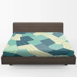 Minimal Contemporary Mountain Art Fitted Sheet 1