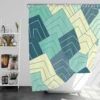 Minimal Contemporary Mountain Art Shower Curtain