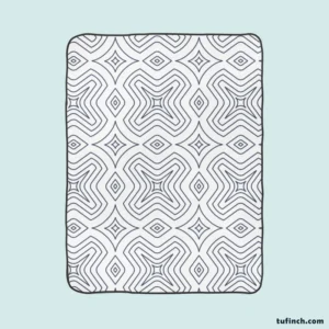 Minimal  Flat Lines Pattern Fleece Blanket 1