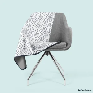 Minimal  Flat Lines Pattern Fleece Blanket 2