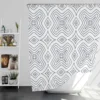 Minimal  Flat Lines Pattern Shower Curtain