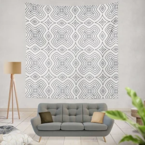 Minimal  Flat Lines Pattern Wall Tapestry