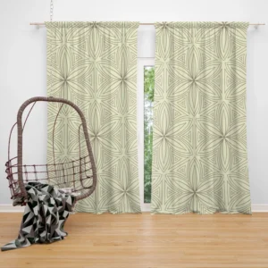 Minimal Linear Flat Abstract Lines Pattern Curtain