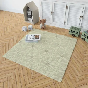 Minimal Linear Flat Abstract Lines Pattern Rug 1