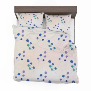 Minimal Polka Dot Design Floral Pattern Bedding Set 2