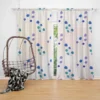 Minimal Polka Dot Design Floral Pattern Curtain