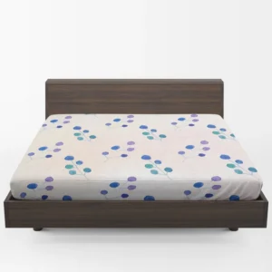 Minimal Polka Dot Design Floral Pattern Fitted Sheet 1