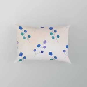 Minimal Polka Dot Design Floral Pattern Pillow Case