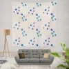 Minimal Polka Dot Design Floral Pattern Wall Tapestry