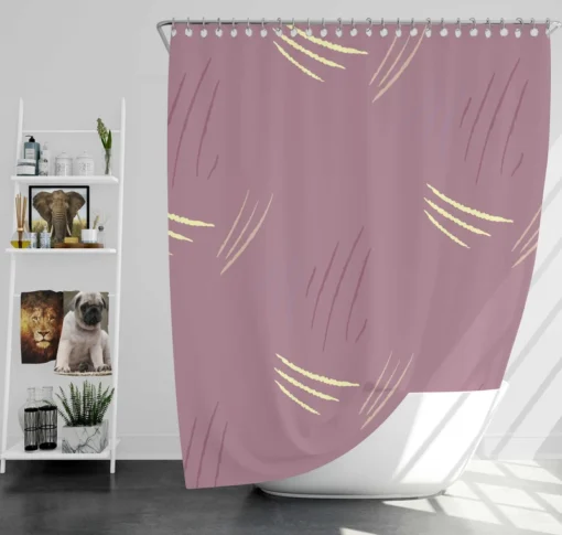 Minimal Scratches Pattern Shower Curtain