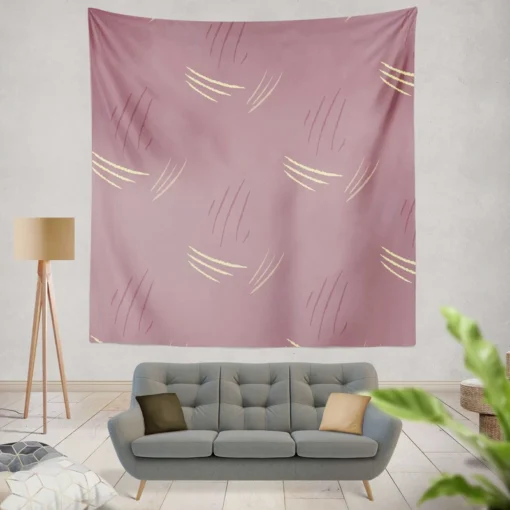 Minimal Scratches Pattern Wall Tapestry