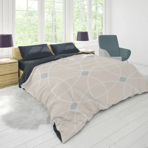 Minimalist Beige Pattern Duvet Cover 1