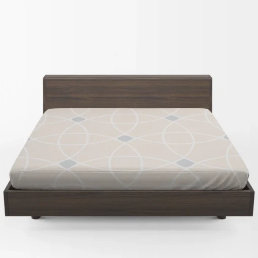 Minimalist Beige Pattern Fitted Sheet 1