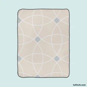 Minimalist Beige Pattern Fleece Blanket 1