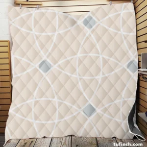 Minimalist Beige Pattern Quilt Blanket