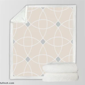 Minimalist Beige Pattern Sherpa Fleece Blanket