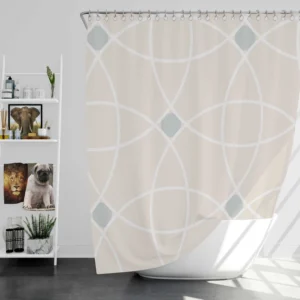 Minimalist Beige Pattern Shower Curtain