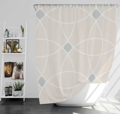 Minimalist Beige Pattern Shower Curtain