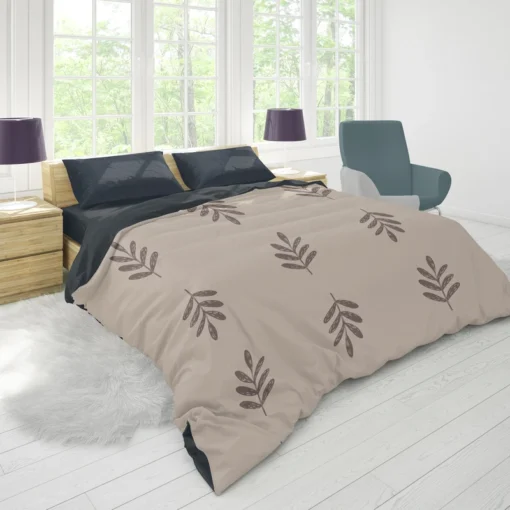 Minimalist Botany Leaf Art Duvet Cover 1