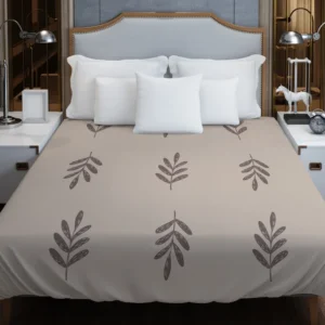 Minimalist Botany Leaf Art Duvet Cover