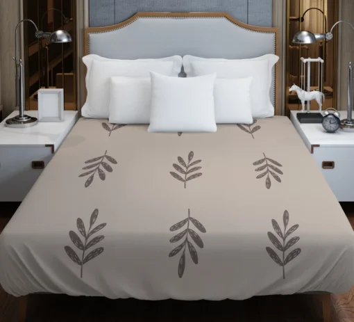 Minimalist Botany Leaf Art Duvet Cover