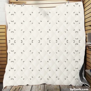 Minimalist Chevron Bracket Pattern Quilt Blanket