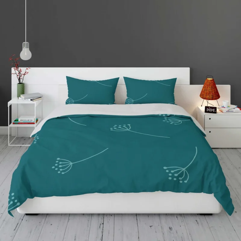 Minimalist Dandelion Floral Design Bedding Set 1