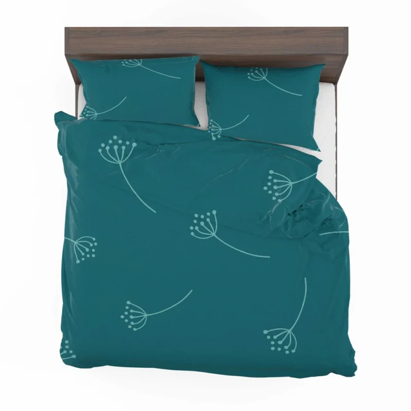 Minimalist Dandelion Floral Design Bedding Set 2