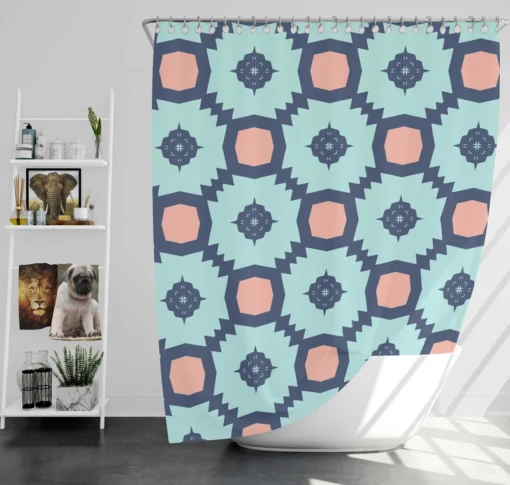 Minimalist Ethnic Design Shower Curtain