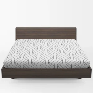 Minimalist Flat Lines Pattern Fitted Sheet 1