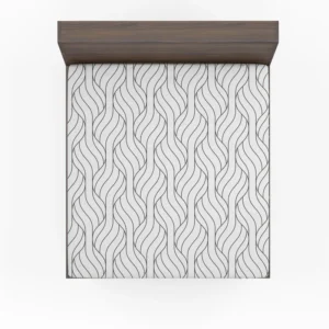 Minimalist Flat Lines Pattern Fitted Sheet