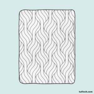 Minimalist Flat Lines Pattern Fleece Blanket 1