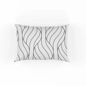 Minimalist Flat Lines Pattern Pillow Case